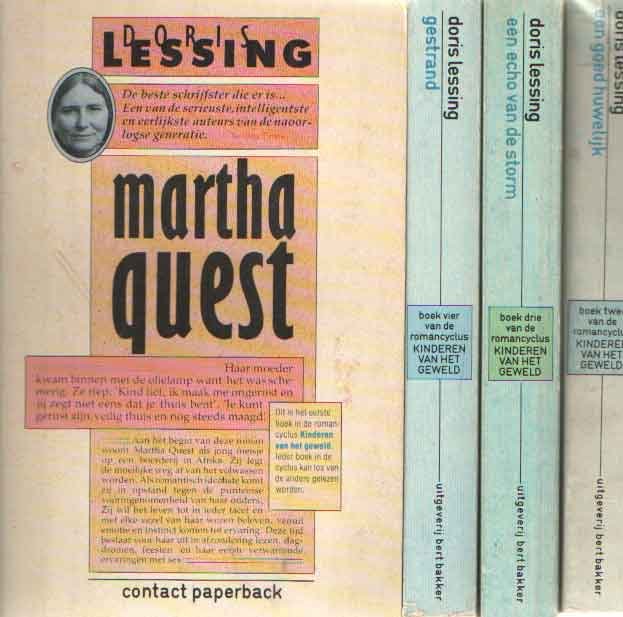 Lessing, Doris - Boek  2 - 5 Kinderen  van het geweld.    2: Een goed huwelijk. 3: Een echo van de storm. 4: Gestrand. 5: De stad met vier poorten.