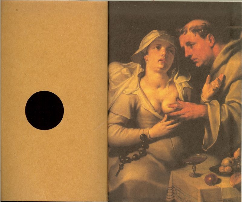 Montijn Ileen .. Boekverzorging  door Tessa van der Waals - De smaak van liefde.. Ineens verandert het hele schilderij voor de ogen van de toeschouwer. Een gewijd borstenonderzoek ! Nu is duidelijk waarom die twee zo kijken
