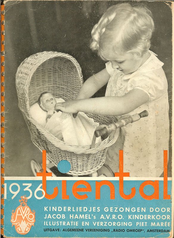 nn - Collector's item: AVRO tiental liedjes 1936 kinderliedjes gezongen door Jacob Hamel's AVRO kinderkoor met talrijke afbeeldingen.