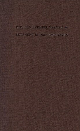 CARLINAPERS - Dits een exempel vrayen. Betekent bi drie papegayen.