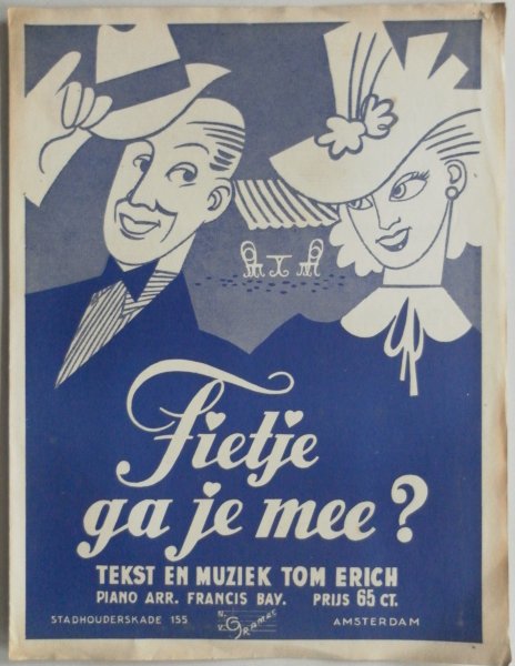  - Bladmuziek 9 verschillende vellen bladmuziek o.a. Fietje ga je mee Erich Tom Als de sterren twink`len Wenn die sterne leuchten tango 2 talig Boeziek Ben Deutsche Worte Weiner Inge Hollandsche tekst Brande E M v d Sajah muziek Erich Tom tekst Rex Will