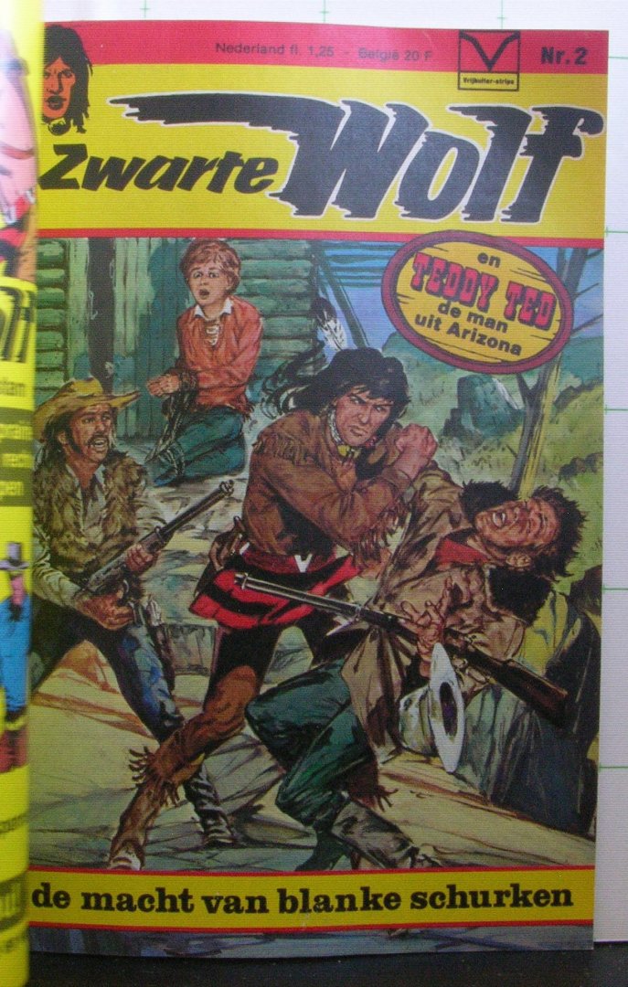 Ollivier, J. - Kline (ill.) - Zwarte wolf en Teddy Ted omnibus bevat: 1. duel der wilde wolven, 2. in de macht van blanke schurken, 3. de bloedbroeder van Zwarte Wolf