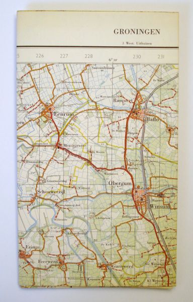 Topografische Dienst. - Fotogrammetrische kaart van Nederland: Groningen, blad 7 West. Schaal 1: 50.000. [Verkend 1960. Leens-Kantens-Onnen-Tolbert]
