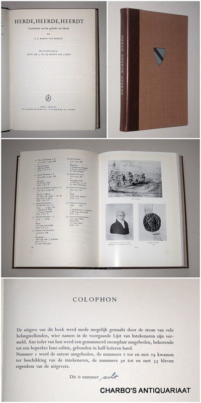 HEERDT, A.C. VAN, - Herde, Heerde, Heerdt. Geschiedenis van het geslacht van Heerdt. Woord vooraf van J.Ph. de Monté Ver Loren.