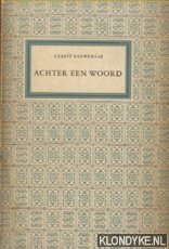 Kouwenaar, Gerrit - Achter een woord