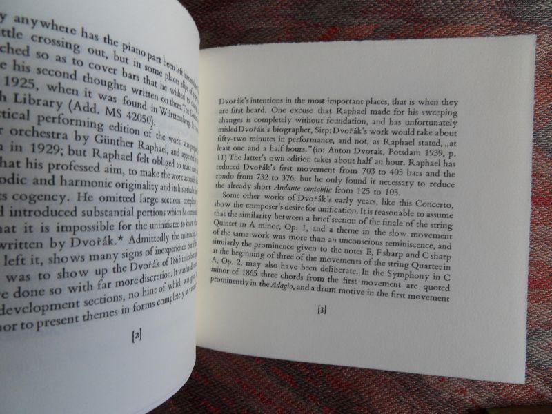 Clapham, John. - Dvorak`s First Cello Concerto. [ Beperkte oplage van 100 exemplaren ].