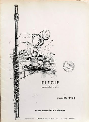 De Jonghe, Marcel: - Elegie voor dwarsfluit en piano