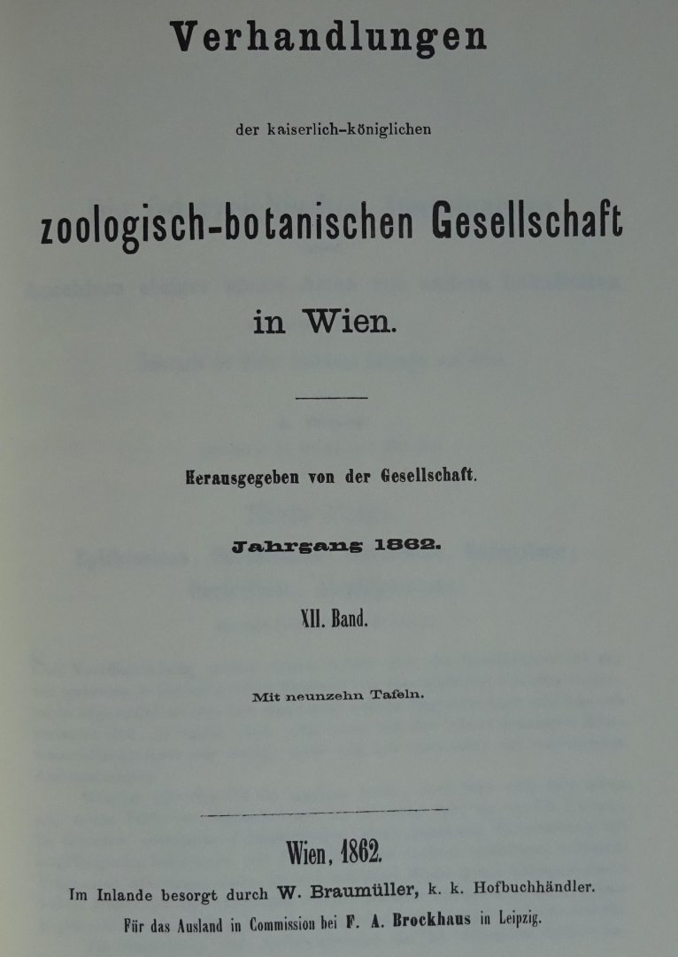 Grunow, A. - Die Österreichischen Diatomaceen. REPRINT. Jahrgang 1862, XII. Band [ isbn 9061050030 ]