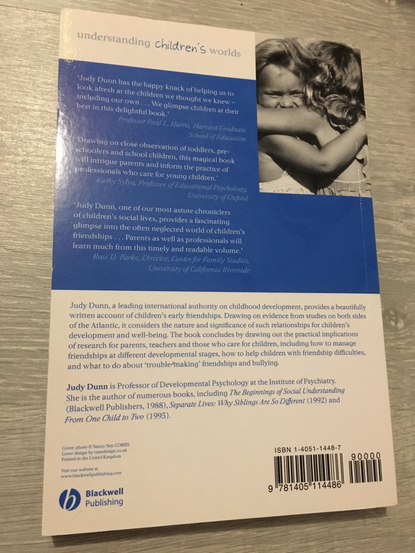 Dunn, Judy - Children's Friendships / The Beginnings of Intimacy