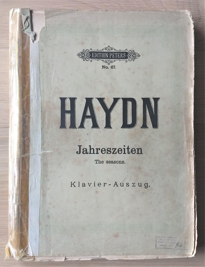 Haydn - HAYDN - JAHRESZEITEN - The seasons - KLAVIER - AUSZUG