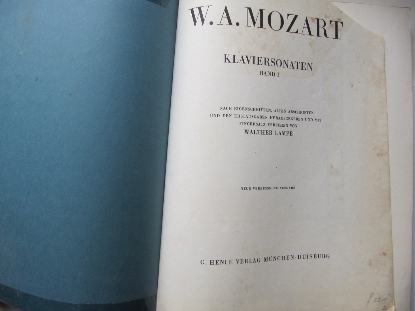 W.A. Mozart - Mozart - Klaviersonaten Band I - Urtext