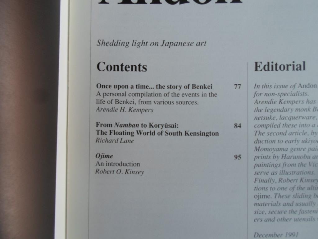  - Andon, Shedding Light on Japanese Art, Bulletin of the Society for Japanese Arts and Crafts- Vereniging voor Japanse Kunst