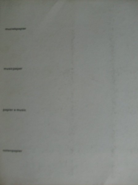 Reeuwijk, Paul van - Muziekpapier., musicpapier,papier a music, notenpapier