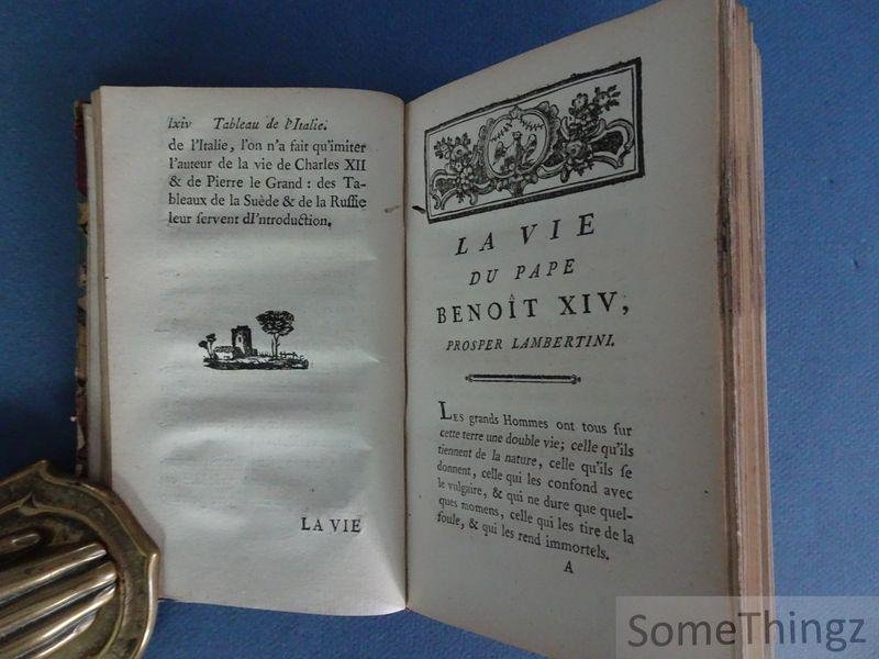 Prosper Lambertini. - La vie du Pape Benoît XIV. Avec des Notes instructives, & son Portrait.