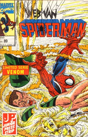Junior Press - Web van Spiderman 089, Storm op Komst, geniete softcover, gave staat