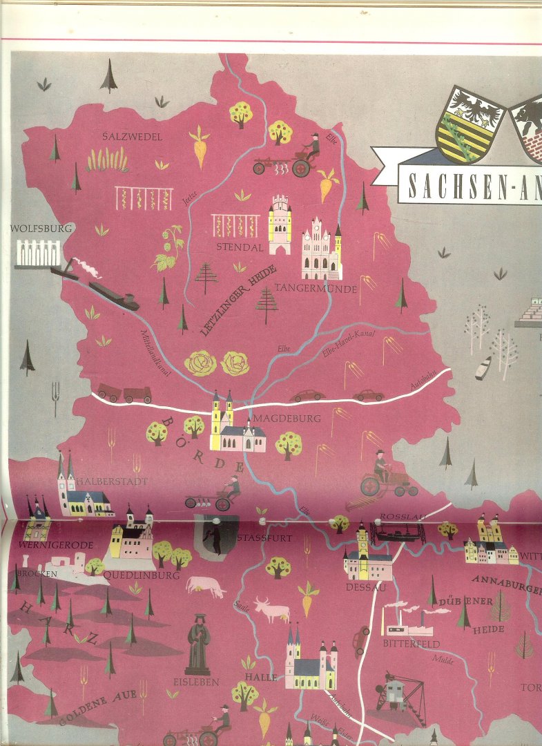 Heuss  Theodor  Die Bildkartenzeichneten Wolfgang Felten - Deutschland. Ein Hausbuch.