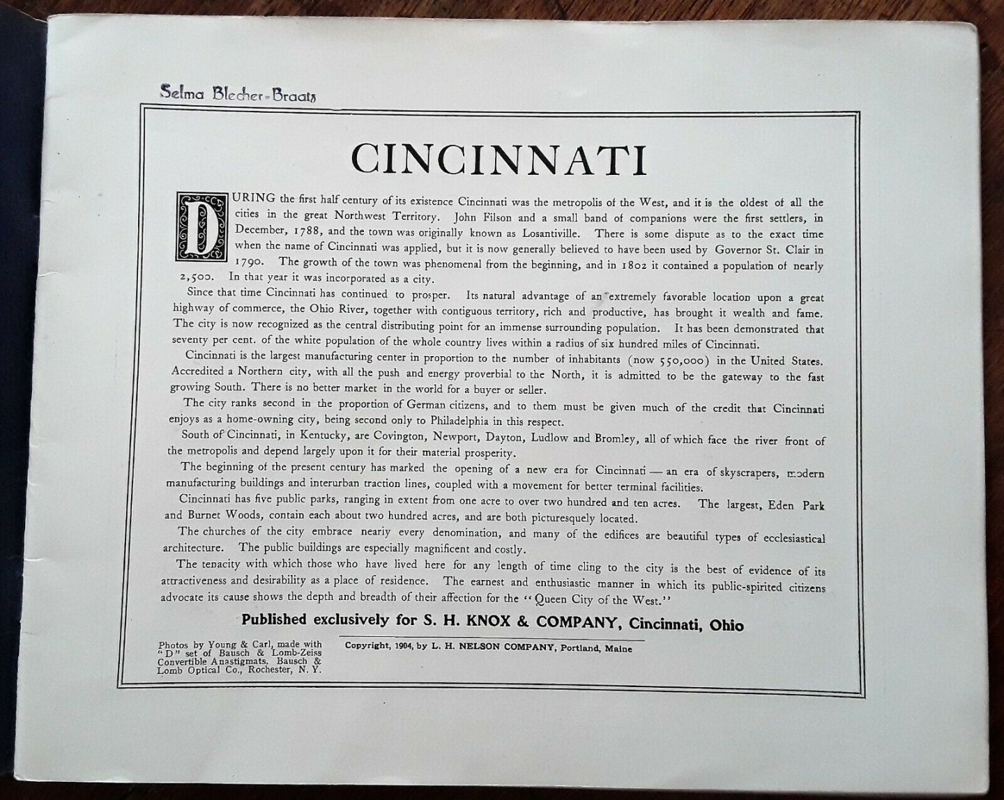  - Book of Views of Cincinnati Ohio