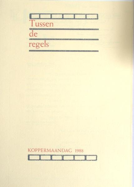 Rombouts, Hans. - Tussen de regels