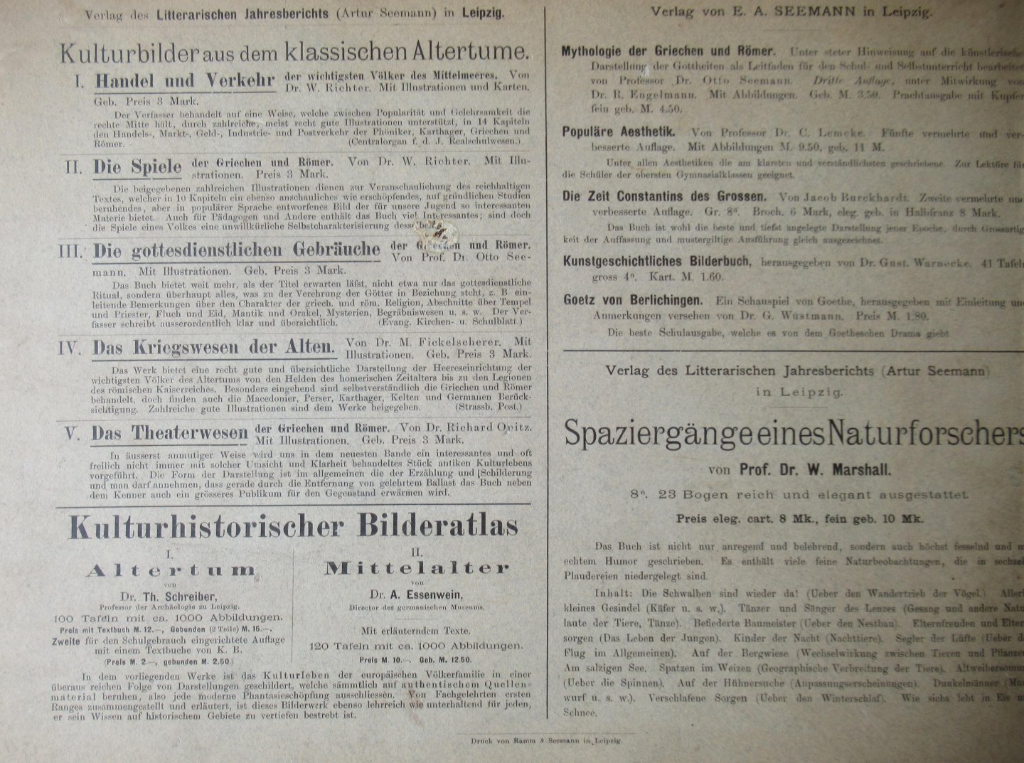 Engelmann, R - Bilder-atlas Homer. Sechsundreissig tafeln mit erläuterndem texte