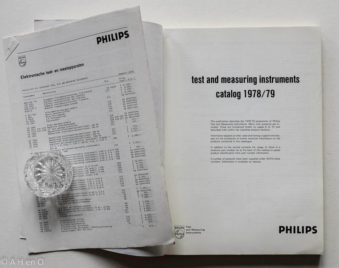 Philips Gloeilampenfabrieken Nederland n.v., Eindhoven - Test and  measuring instuments - catalog 1978/79