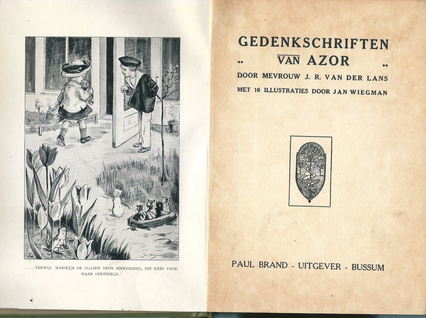 Mevrouw J.R. van der Lans met illustraties van Jan Wiegman - Gedenkschriften van Azor