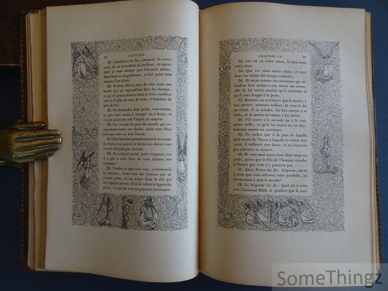 L'Abbé Dassance (trad.) / Tony Johannot, Cavelier, Gérard-Séguin et Brevière (ills.) - Les Saints Évangiles traduits de la Vulgate par M. l'Abbé Dassance. Tome I et II.