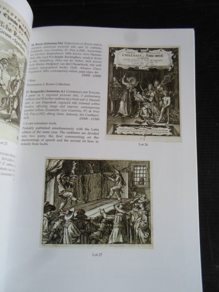 Catalogus Bloomsbury Auctions - Important Emblem Books from the Collection of John Landwehr