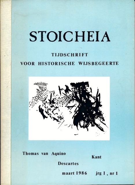 Schulte, Annelies & Rudi te Velde (redactie). - Stoicheia: Tijdschrift voor Historische Wijsbegeerte.