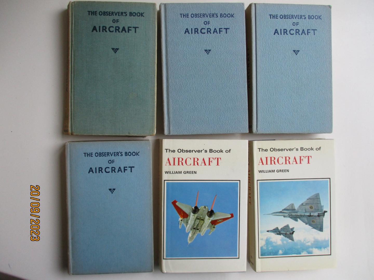 William Green e.a. - Serie "The Observer's book of aircraft " meerdere jaarboeken / editions !