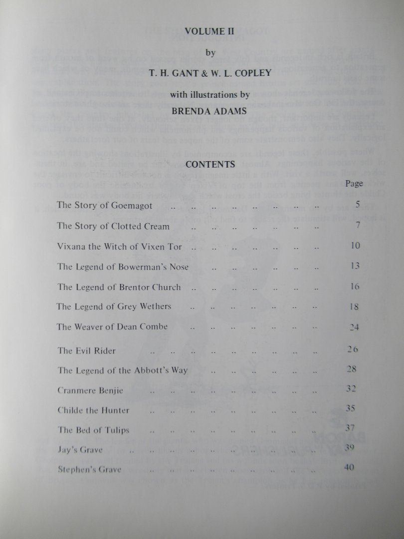 Gant, T - Copley, W.L. - Dartmoor Legends retold