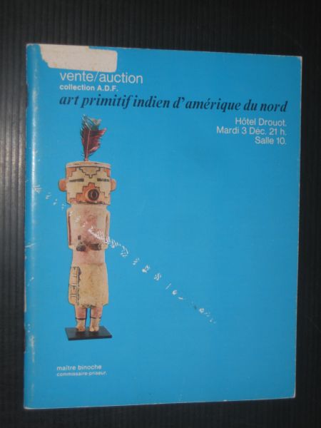 Catalogus - Art Primitif Indien d'Amerique du Nord, Vente