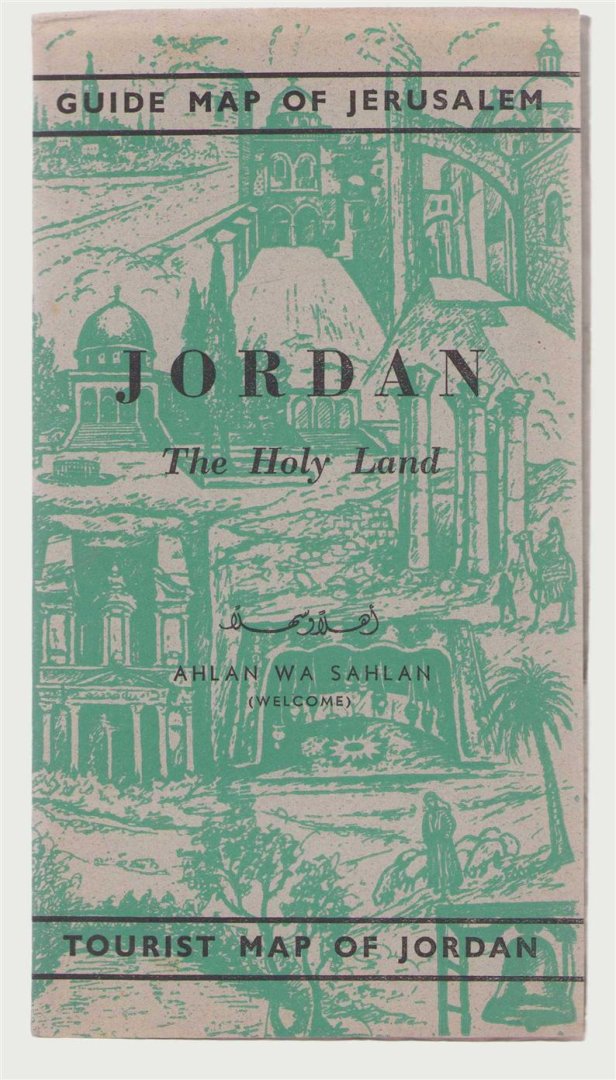 Jordan. - Jordan, the Holy Land : guide map of Jerusalem, tourist map of Jordan