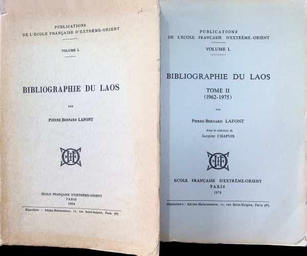 Pierre Bernard Lafont - Bibliographie du Laos 2 volumes