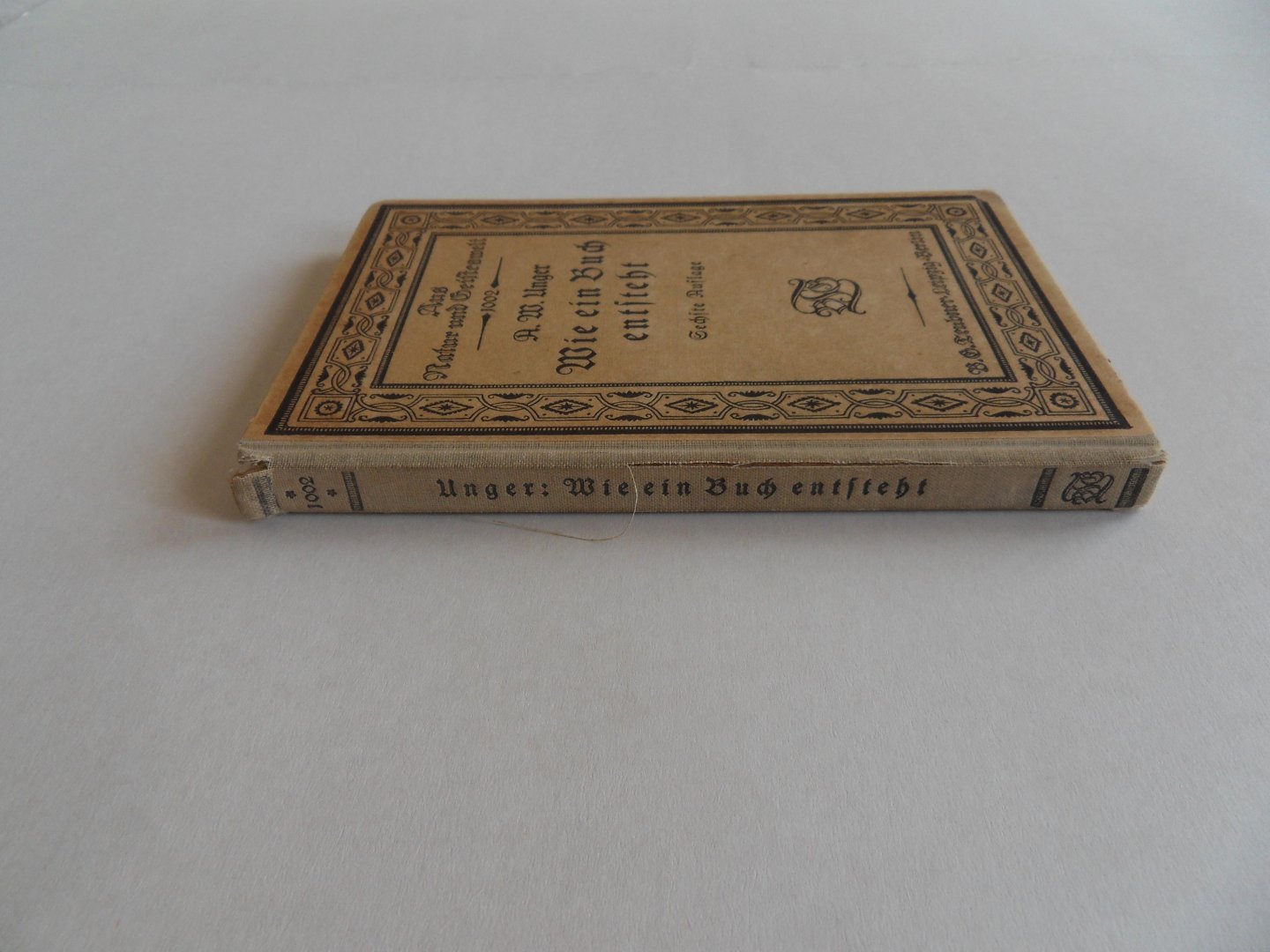 Unger, prof. Arthur W. - Wie ein Buch entsteht.