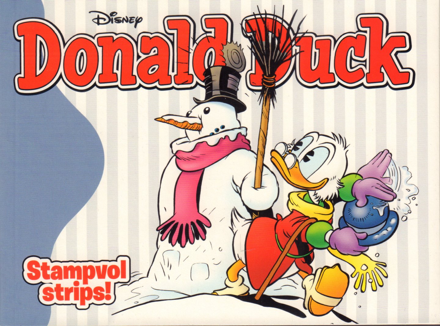Walt Disney - Donald Duck - Stampvol Strips !, 95 pag. softcover, oblong formaat, gave staat