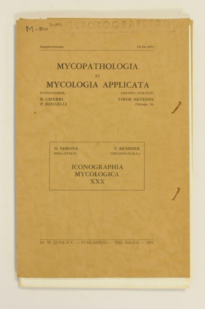 Verona, O. & Benedek, T. - Iconographia Mycologica (vol. xxx) (4 foto's)