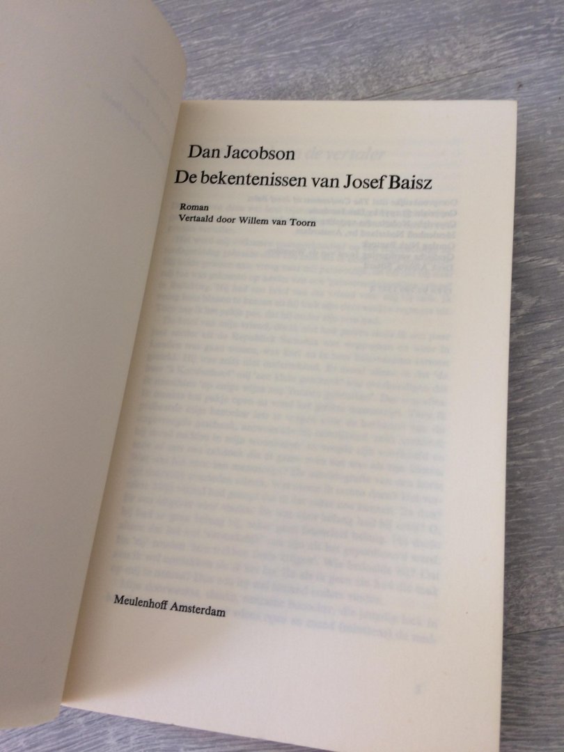 Jacobson - Bekentenissen van jozef baisz / druk 1