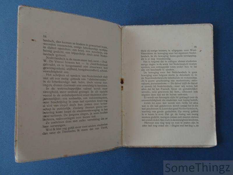 Dosfel, Lodewijk. - Vlaamsch gewetensonderzoek. Feestrede tot de leden van het Thieltsch studentengild ter gelegenheid van zijn tienjarig bestaan (2 sept. 1912)