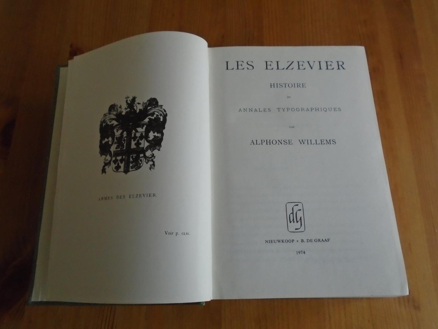 Willems, Alphonse - Les Elzevier. Histoire et annales typographiques