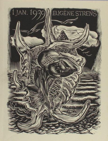 Rozendaal, W.J. - Nieuwjaarswens Eugène Strens, 1939.
