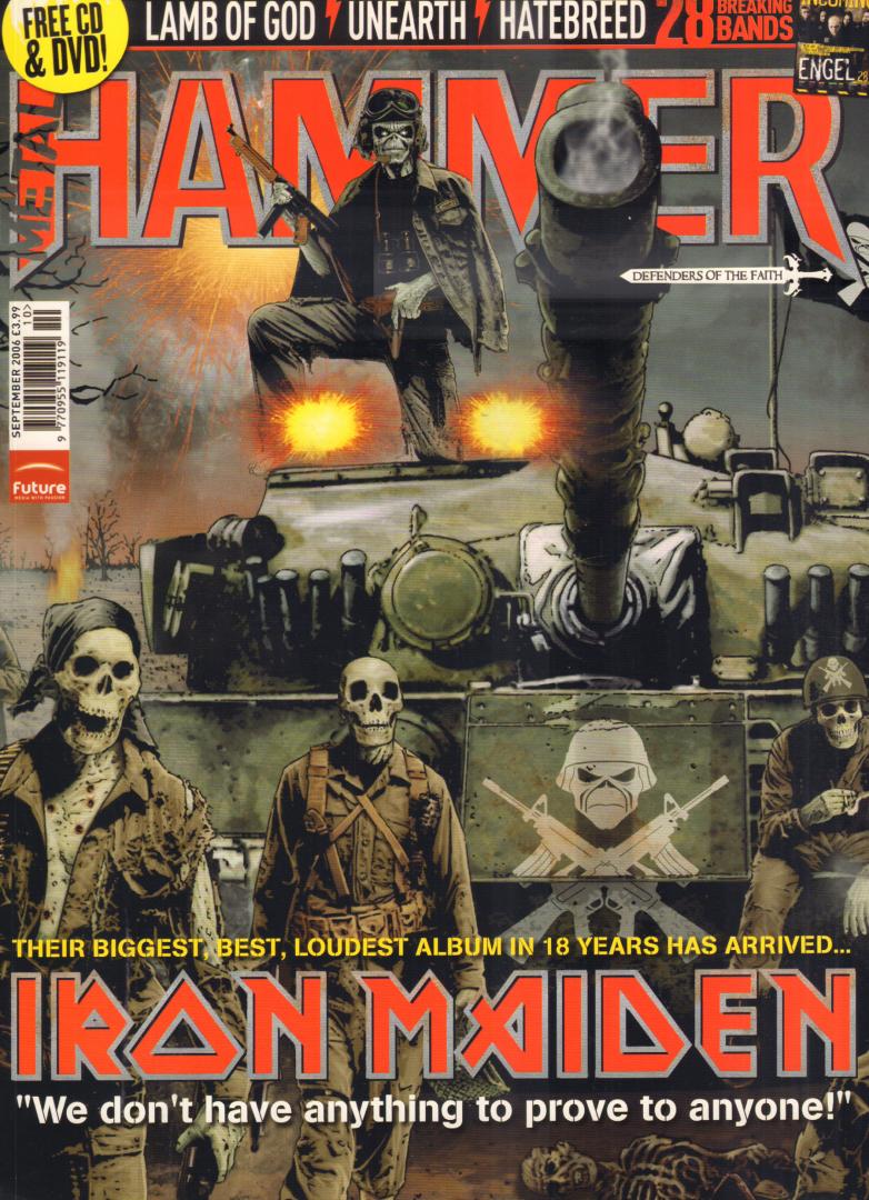 Diverse auteurs - METAL HAMMER 2006 # 157, BRITISH MUSIC MAGAZINE met o.a. IRON MAIDEN (COVER + 7 p.), TURISAS (4 p.), UNEARTH (4 p.), THURSDAY (3 p.), HATEBREED (3 p.), JOE ELLIOTT (3 p.), STONE SOUR (3 p.), CATHEDRAL (4 p.), FREE CD + DVD IS MISSING, goede staat