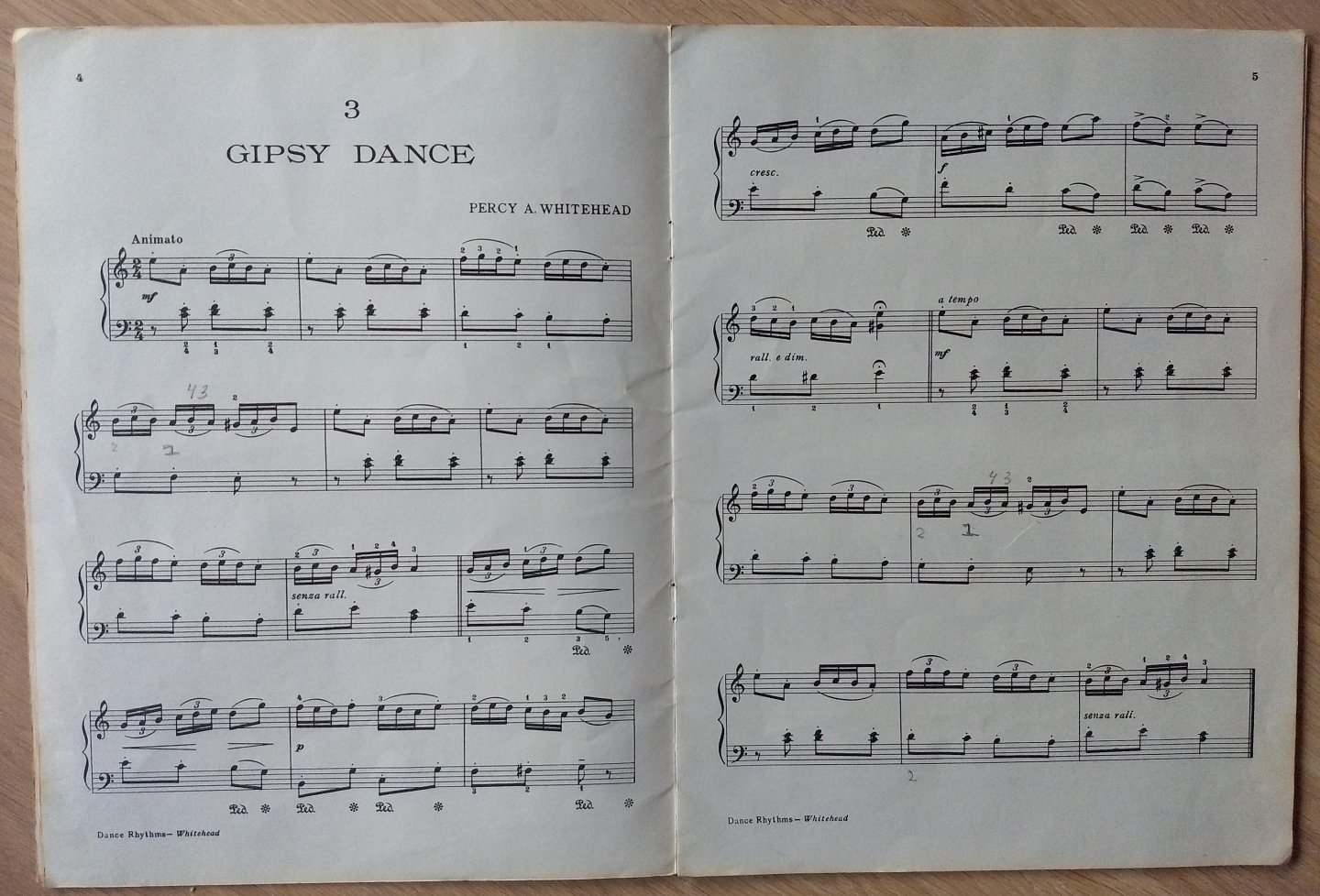 Whitehead, Percy A - DANCE RHYTHMS - FOR PIANO