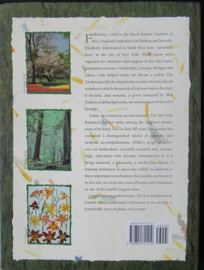 Tanner, ogden - Auchincloss, Adele - The New York Botanical Garden. An illustrates chronicle of plants and people