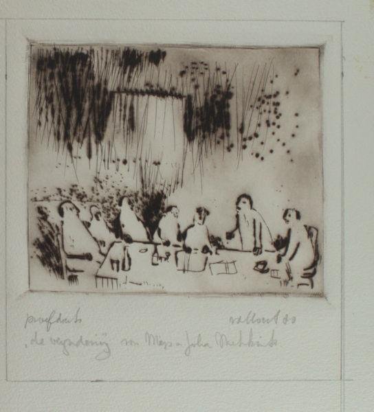 Horst, Theo van der. - De vergadering van Miep en Johan Mekkink.