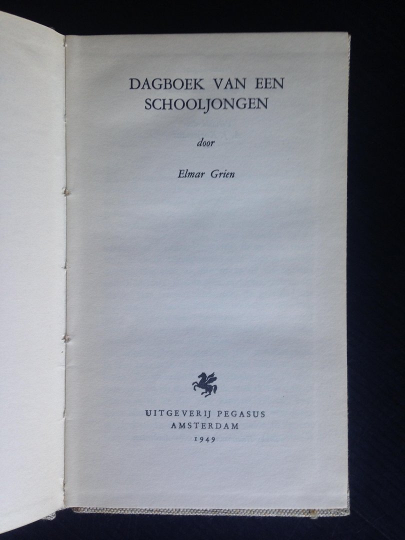 Grien, Elmar - Dagboek van een schooljongen