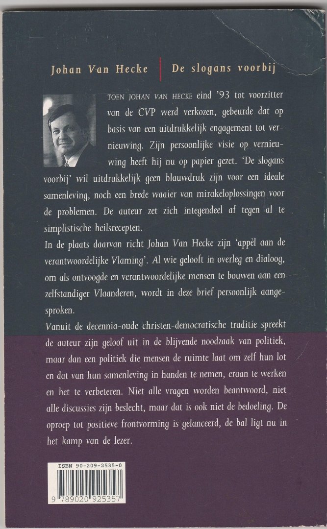 Van Hecke, Johan - De slogans voorbij, Appèl aan de verantwoordelijke Vlaming
