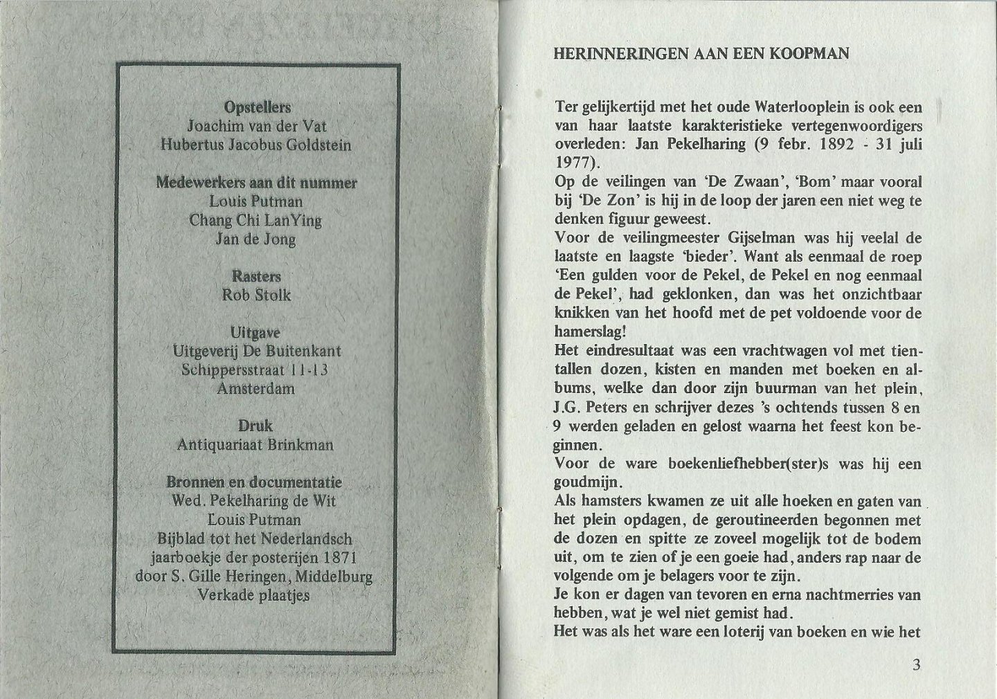 Vat, Joachim van der ; Putman, Louis …[et al.] - Uitgelezen boeken :  katern voor boekverkopers, boekenkopers, proefnummer 1, december 1977