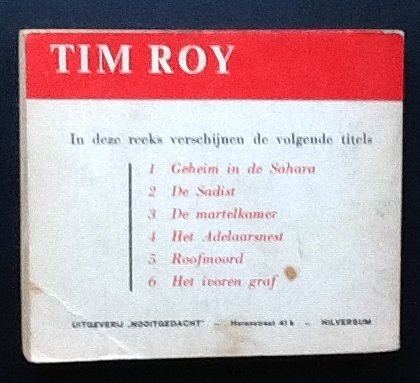 nn. - Het Adelaarsnest Tim Roy detective beeldverhaal no 4