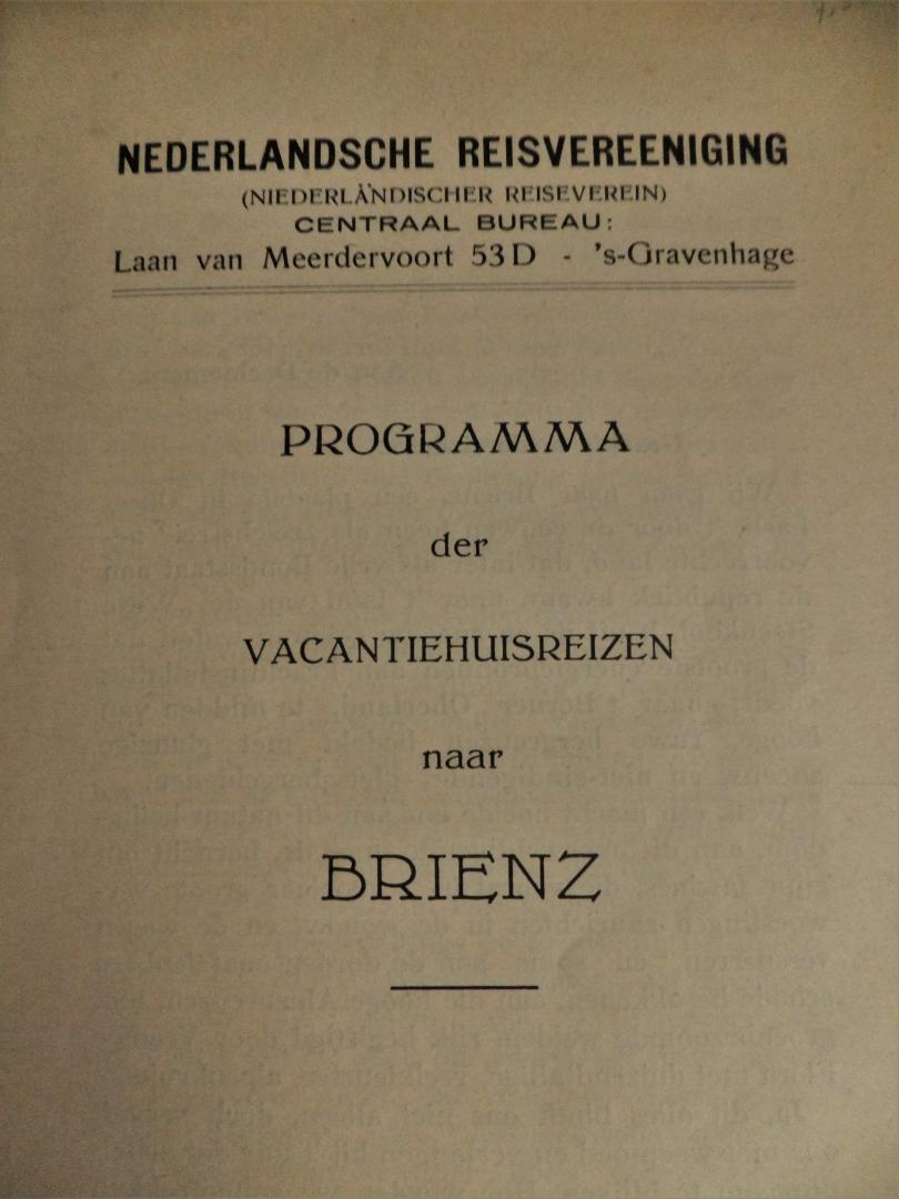 Nederlandsche Reisvereeniging - Brienz