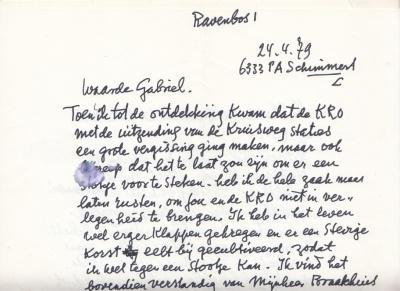 EYCK, Charles - Drie handgeschreven brieven aan 'Waarde Gabriël (Smit)'.